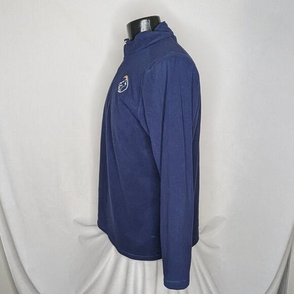 Ecorevive Men's Fleece 1/4 Zip Pullover Sweater | Medium | Blue - Picture 2 of 4